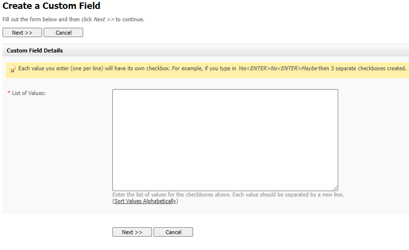 Configuring Checkboxes Configuring Checkboxes