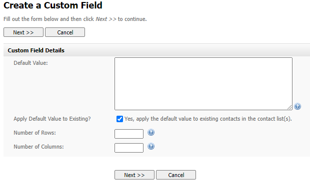 Configuring a Multiline Text Field