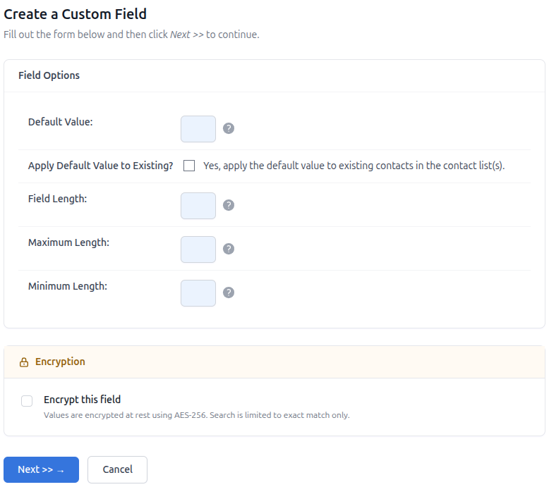 Configuring a Numbers Only Field