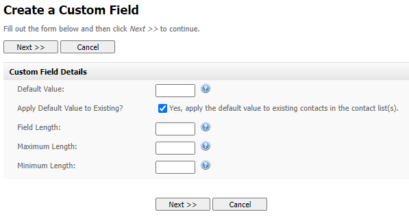 Configuring a Numbers Only Field