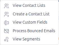 The Contact Lists Menu The Contact Lists Menu