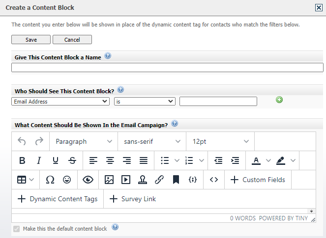 Create a Content Block
