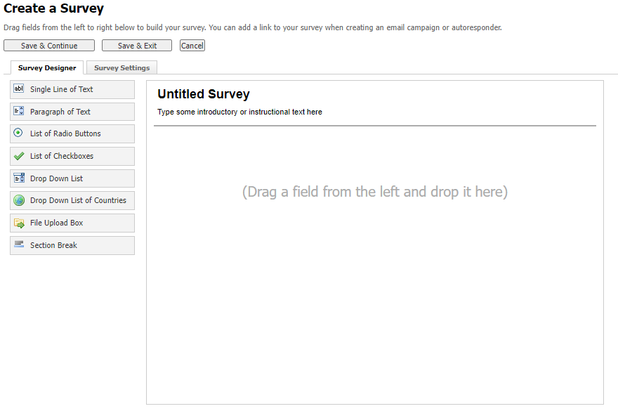 Create Survey