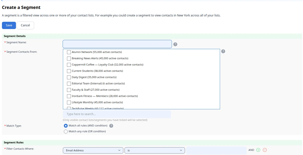 Creating a Segment: Configure Segment Creating a Segment: Configure Segment