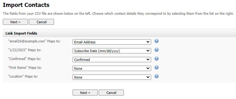 Define Field Mapping