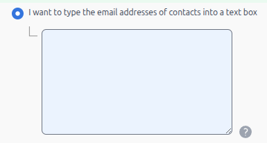 Enter Contact Addresses Manually
