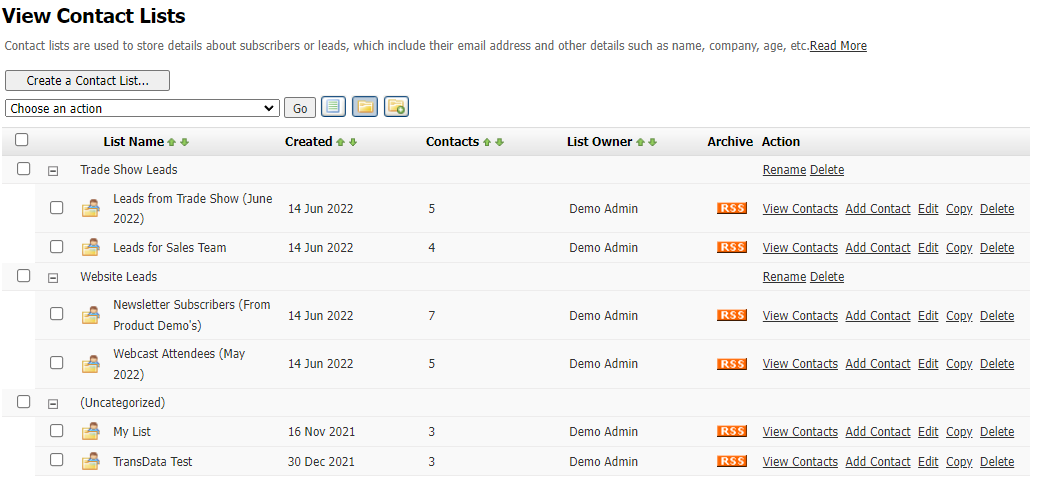 Contact List Group Folders Contact List Group Folders