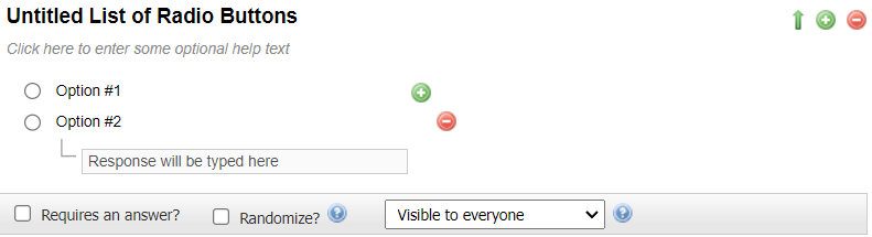 Radio Buttons Example