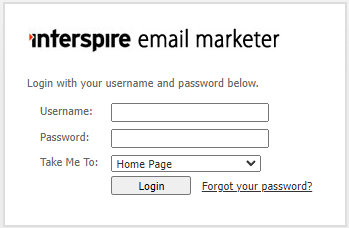 login screen
