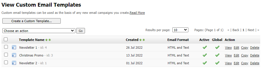templates custom email templates