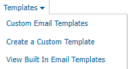 the templates menu