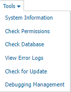 the tools menu