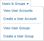 The Users & Groups Menu