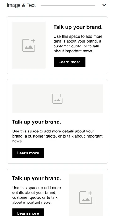 The Image & Text widget group