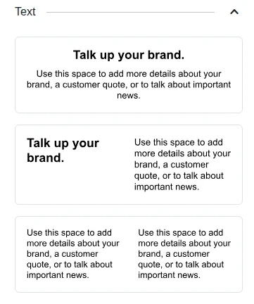 The Text widget group