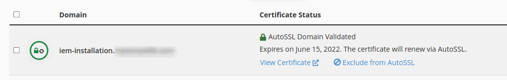 SSL Certificate Generated