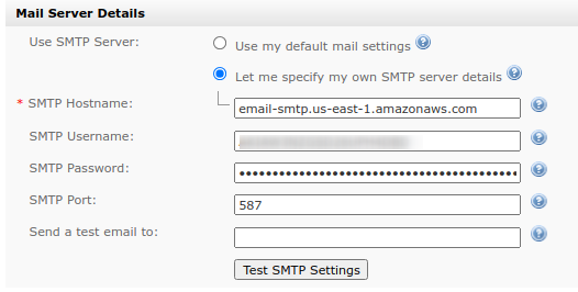 Interspire SMTP Server Details with SES